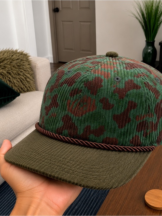 Other - Corduroy Camo Baseball Cap - Green/Brown